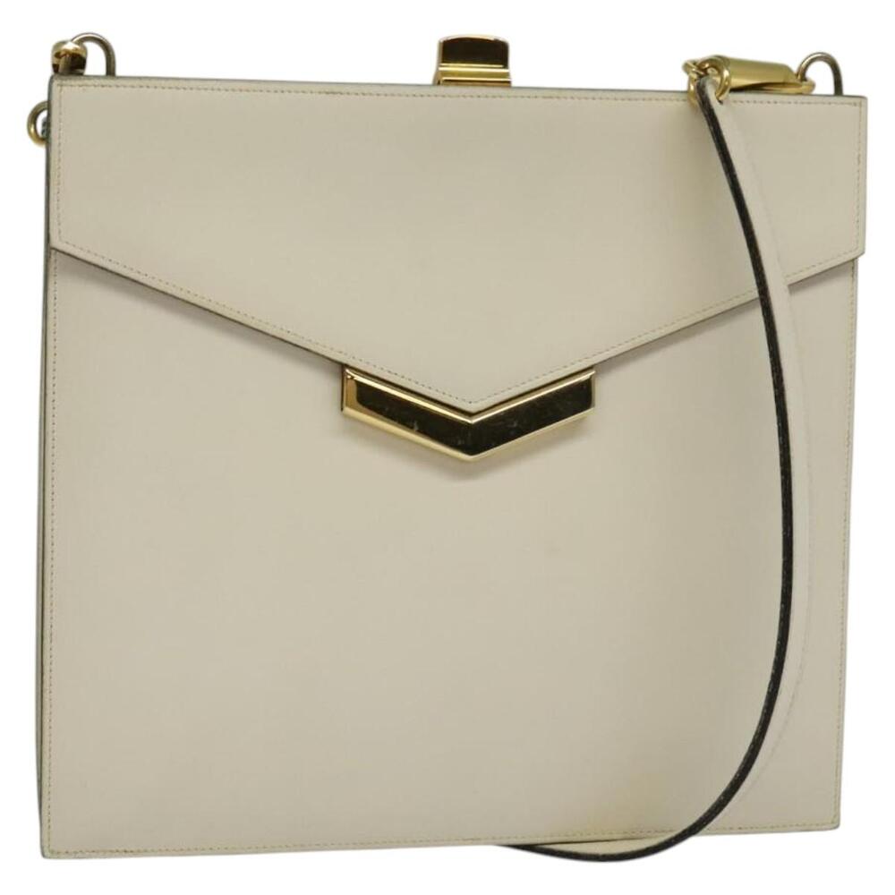 DIOR Shoulder Bag Leather Beige